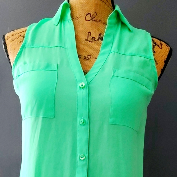 Express The Portofino Shirt Color Kelly Green size XS - Picture 1 of 8